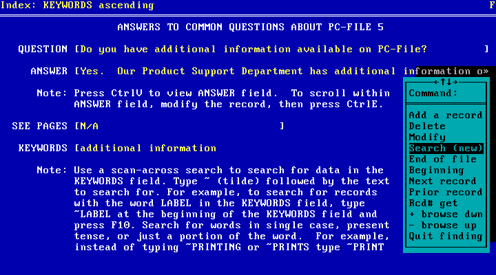 PC-File 5.01 - Edit
